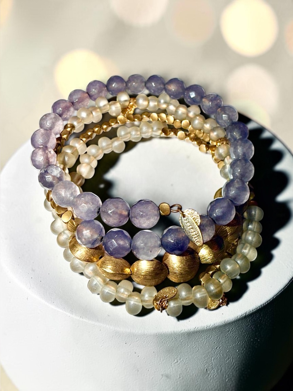 Anthropologie x Serefina Beaded Coil Layered Wrap Bracelet